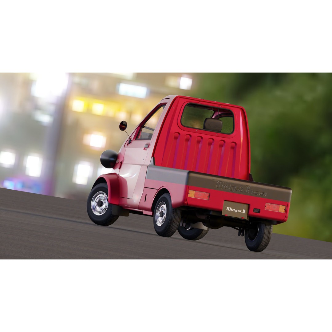 Daihatsu Midget II 3D Model – Detailed PBR Game Asset, Blender, FBX, OBJ - View 17
