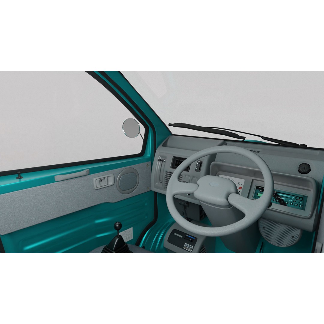 Daihatsu Midget II 3D Model – Detailed PBR Game Asset, Blender, FBX, OBJ - View 7