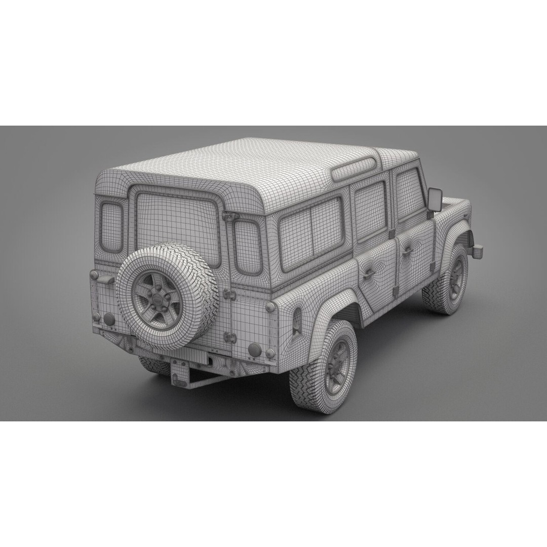 Land Rover Defender 110 3D Model – High Poly Game-Ready Asset, FBX, OBJ