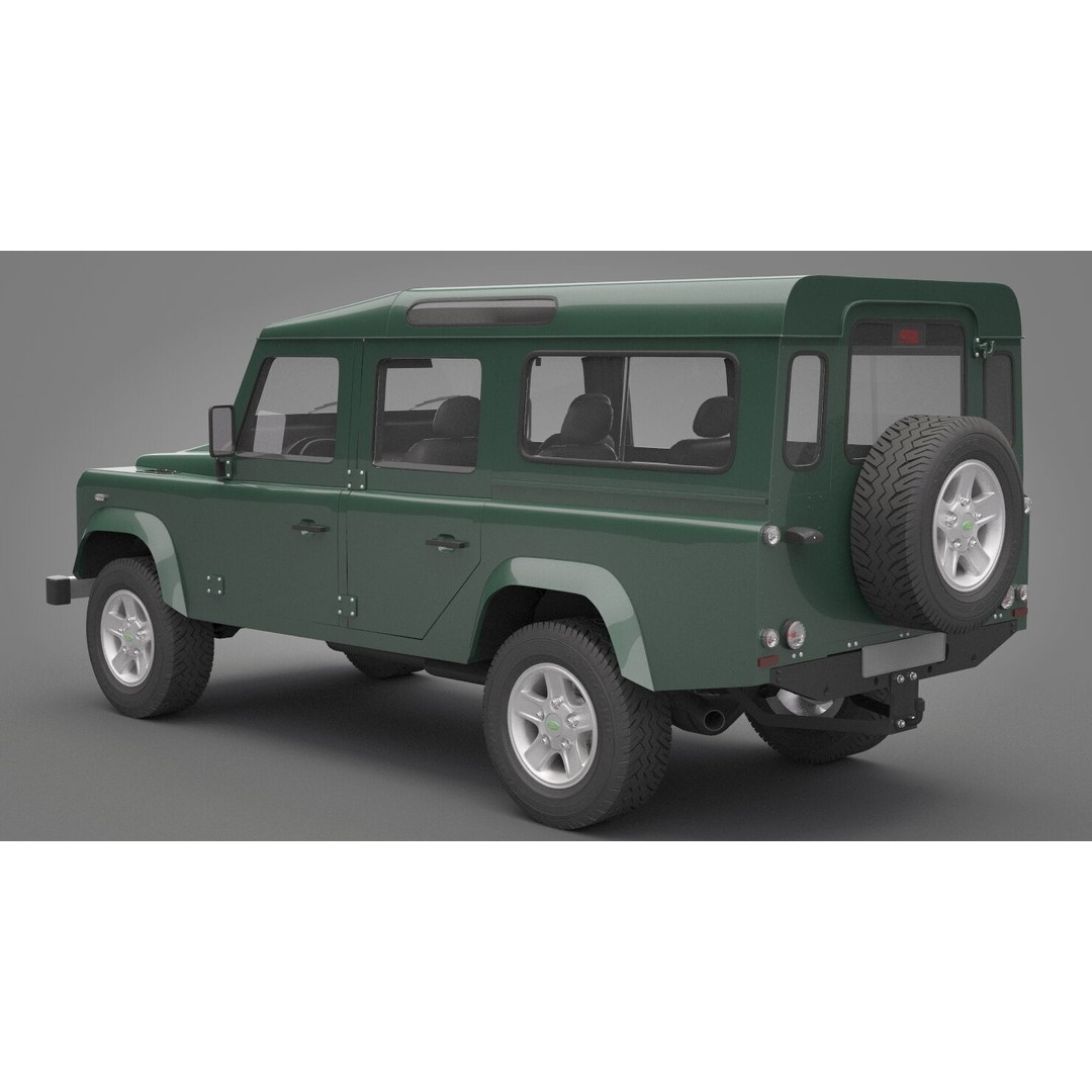 Land Rover Defender 110 3D Model – High Poly Game-Ready Asset, FBX, OBJ - View 11