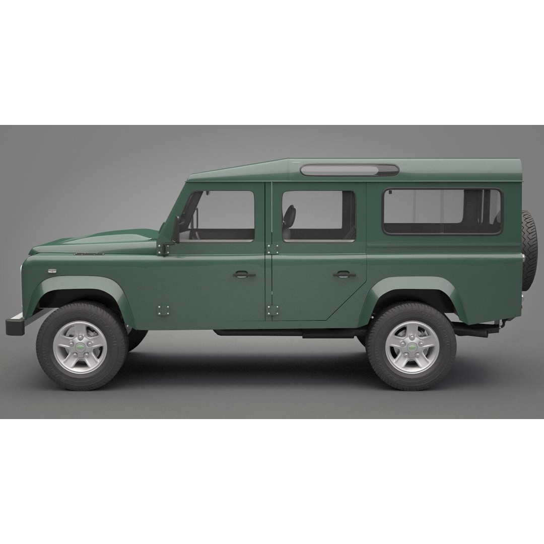 Land Rover Defender 110 3D Model – High Poly Game-Ready Asset, FBX, OBJ - View 12