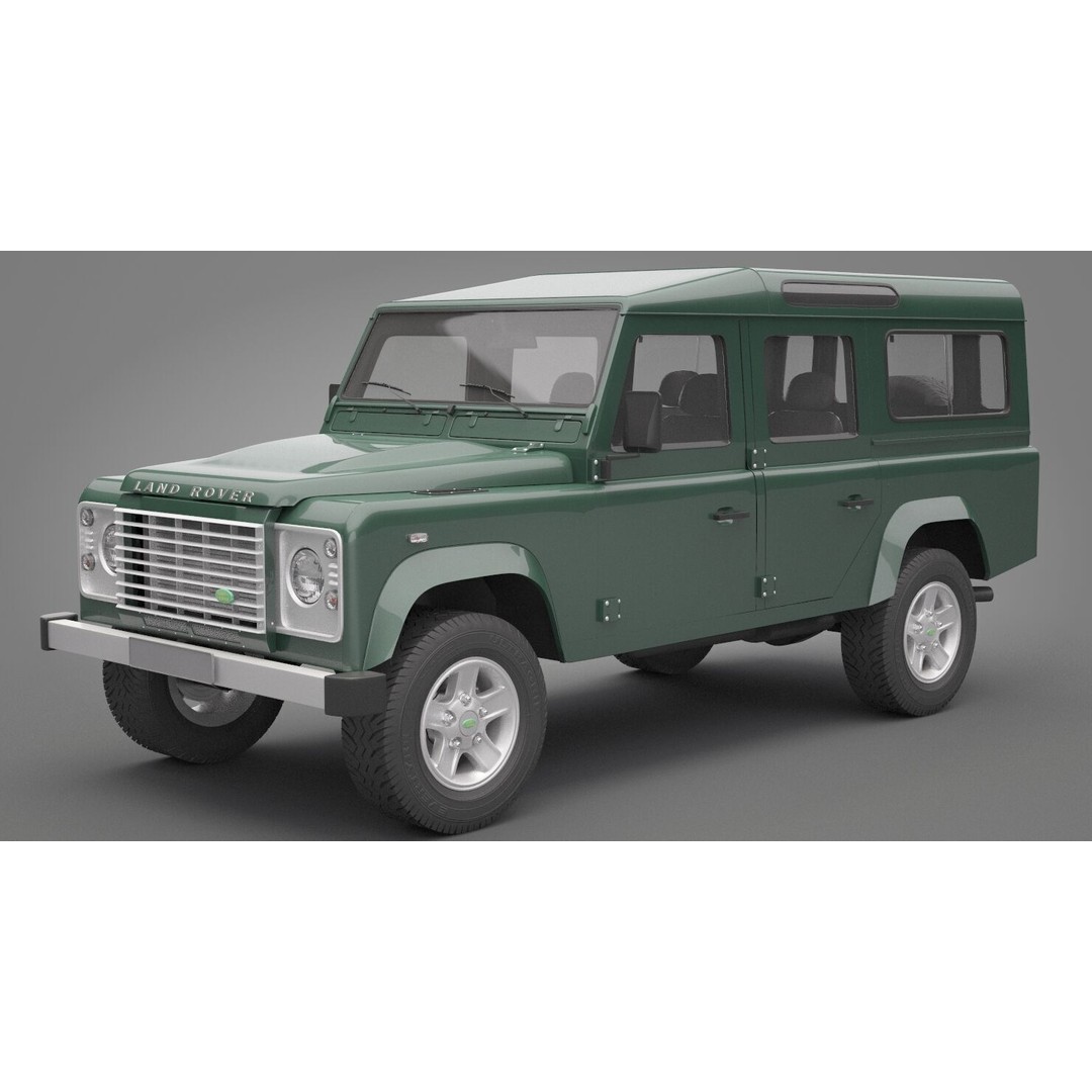 Land Rover Defender 110 3D Model – High Poly Game-Ready Asset, FBX, OBJ - View 13