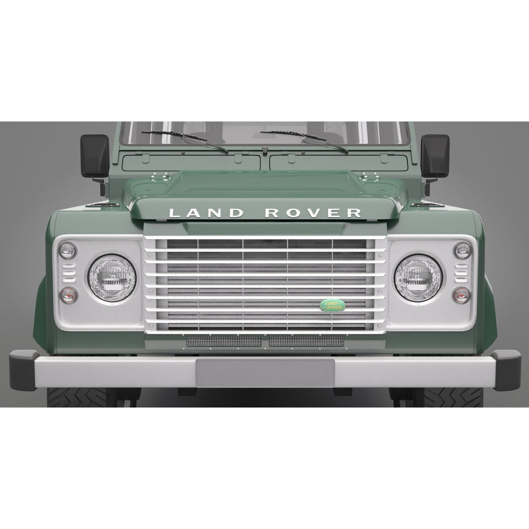 Land Rover Defender 110 3D Model – High Poly Game-Ready Asset, FBX, OBJ - View 14