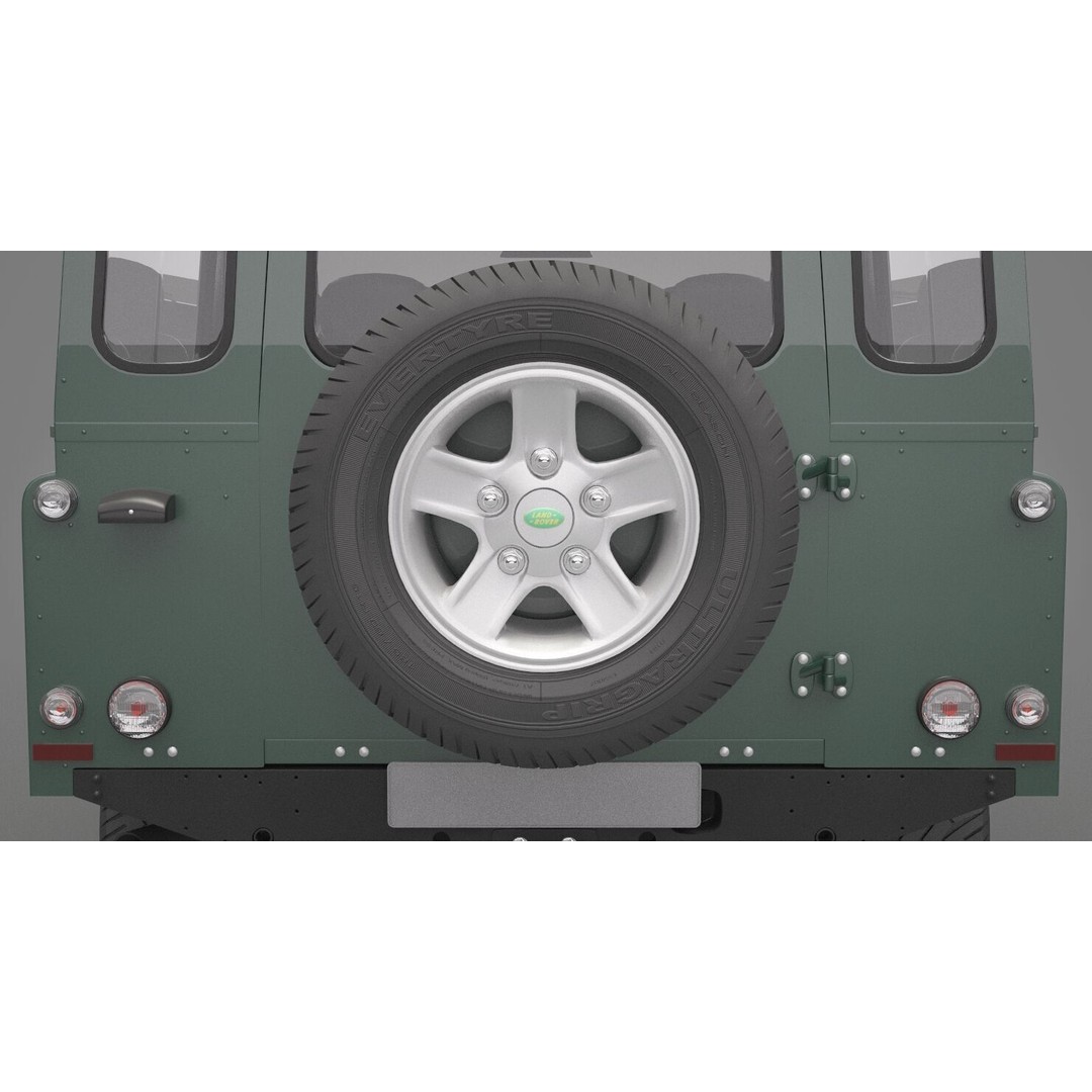 Land Rover Defender 110 3D Model – High Poly Game-Ready Asset, FBX, OBJ - View 15