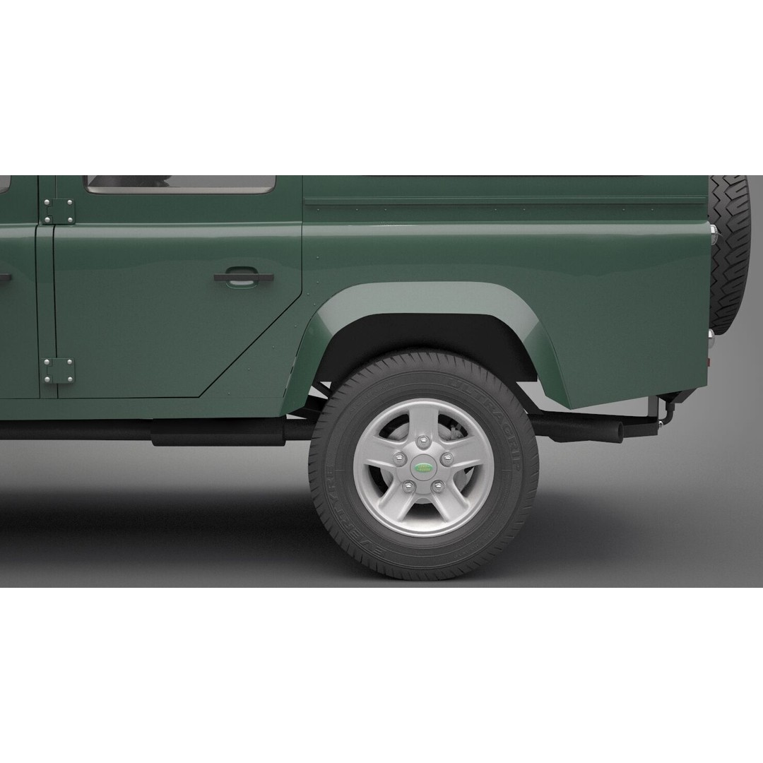 Land Rover Defender 110 3D Model – High Poly Game-Ready Asset, FBX, OBJ - View 17