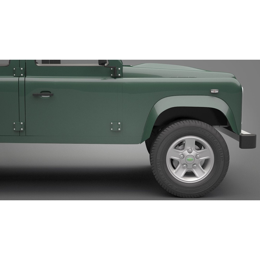Land Rover Defender 110 3D Model – High Poly Game-Ready Asset, FBX, OBJ - View 18