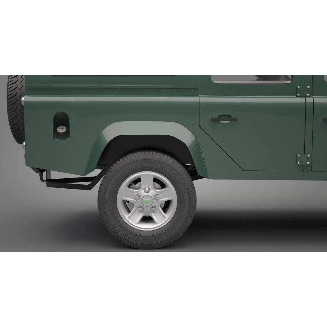 Land Rover Defender 110 3D Model – High Poly Game-Ready Asset, FBX, OBJ - View 19