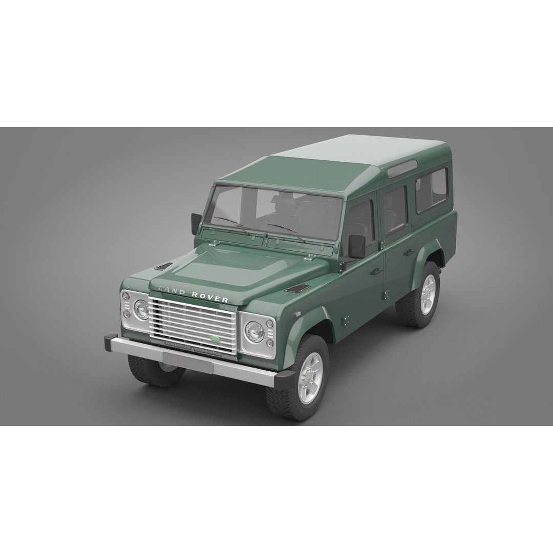 Land Rover Defender 110 3D Model – High Poly Game-Ready Asset, FBX, OBJ - View 20
