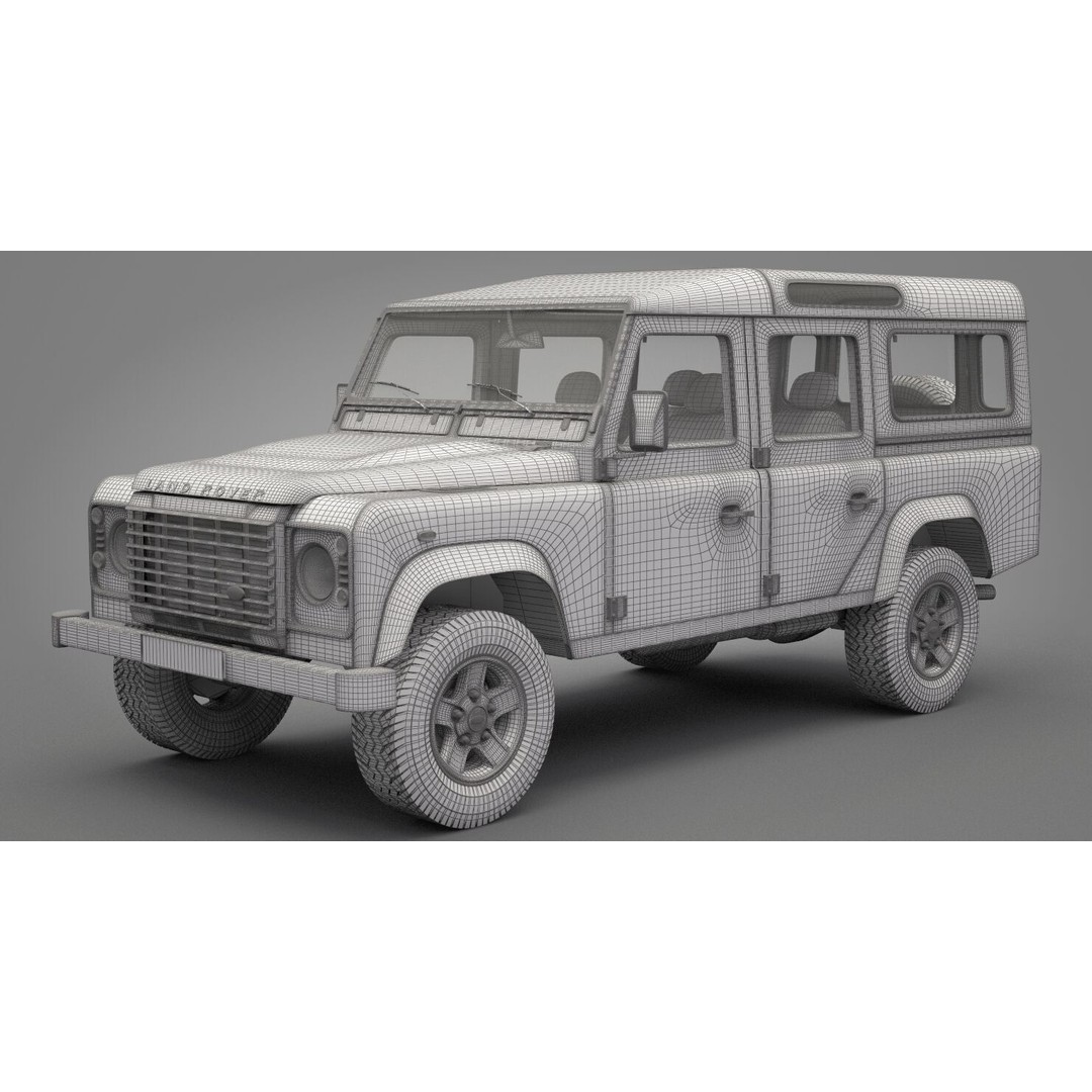 Land Rover Defender 110 3D Model – High Poly Game-Ready Asset, FBX, OBJ - View 21