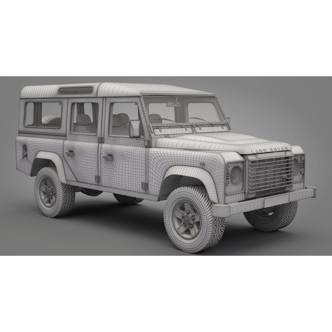 Land Rover Defender 110 3D Model – High Poly Game-Ready Asset, FBX, OBJ - View 22