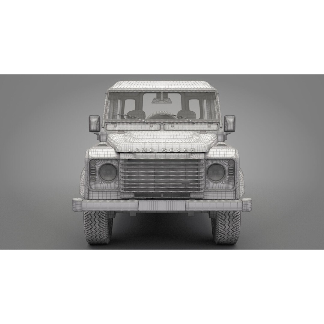 Land Rover Defender 110 3D Model – High Poly Game-Ready Asset, FBX, OBJ - View 25