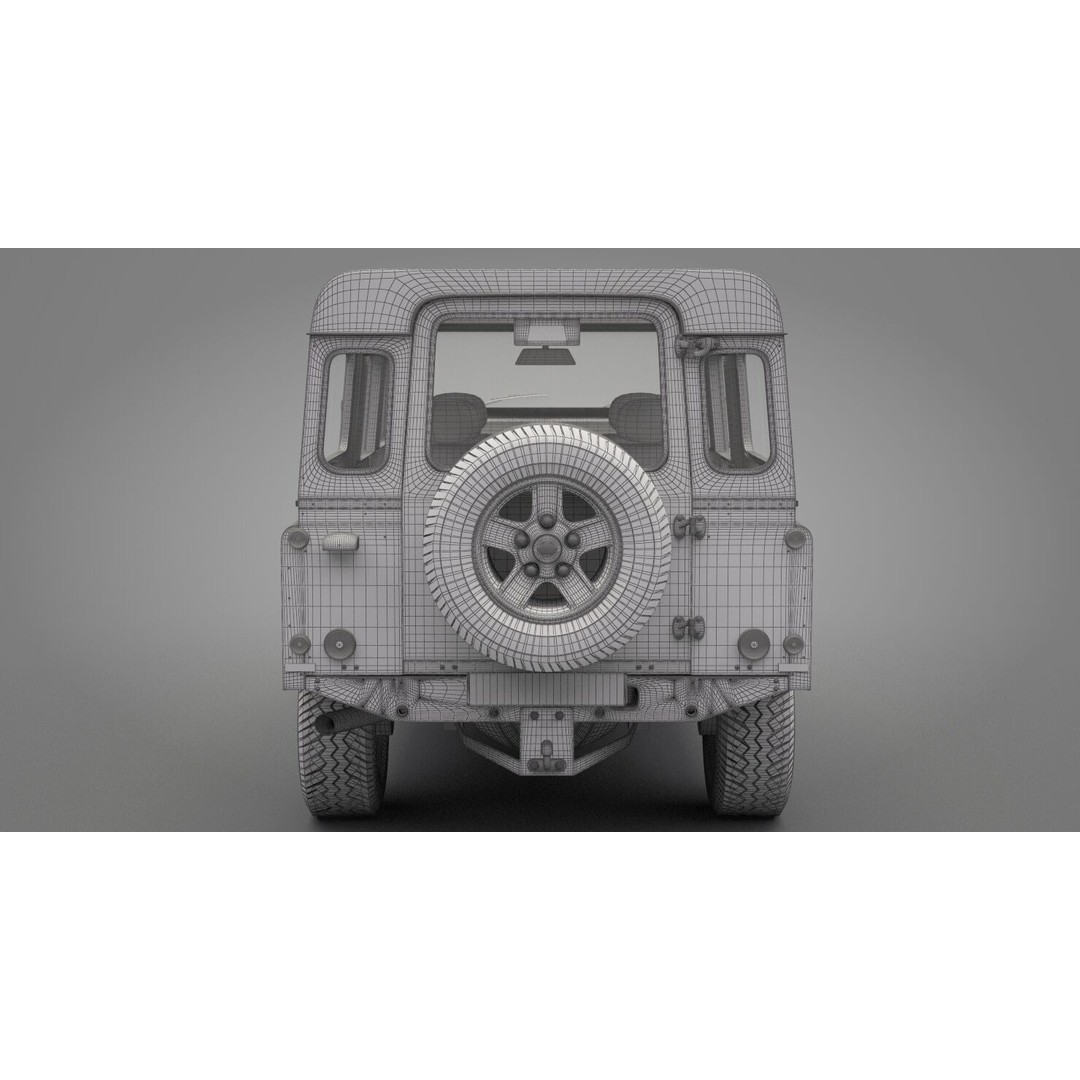 Land Rover Defender 110 3D Model – High Poly Game-Ready Asset, FBX, OBJ - View 26