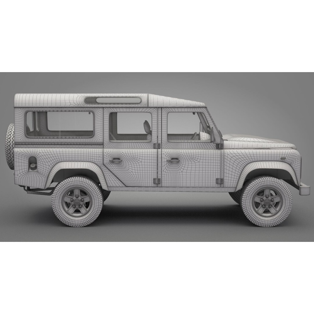 Land Rover Defender 110 3D Model – High Poly Game-Ready Asset, FBX, OBJ - View 27
