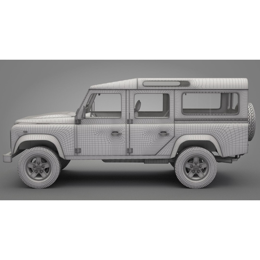 Land Rover Defender 110 3D Model – High Poly Game-Ready Asset, FBX, OBJ - View 28