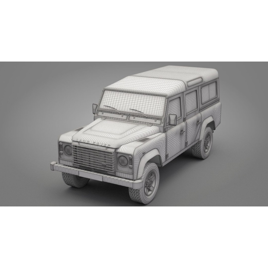 Land Rover Defender 110 3D Model – High Poly Game-Ready Asset, FBX, OBJ - View 29