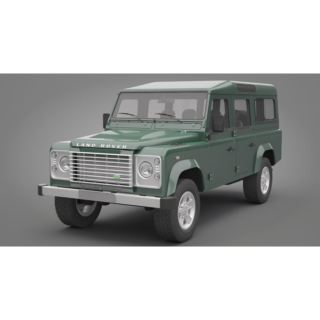 Land Rover Defender 110 3D Model – High Poly Game-Ready Asset, FBX, OBJ - View 3