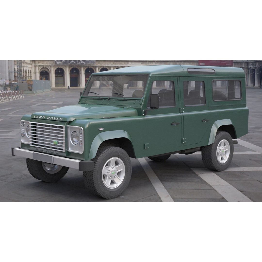 Land Rover Defender 110 3D Model – High Poly Game-Ready Asset, FBX, OBJ - View 4