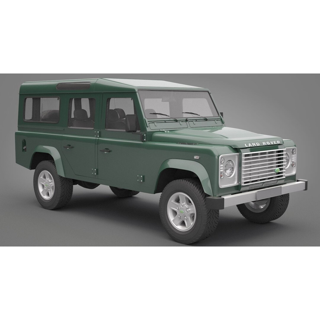 Land Rover Defender 110 3D Model – High Poly Game-Ready Asset, FBX, OBJ - View 7