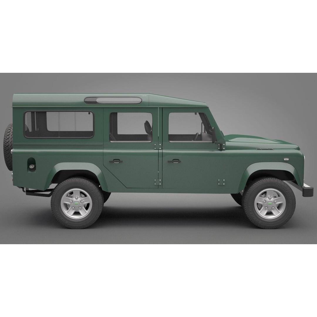 Land Rover Defender 110 3D Model – High Poly Game-Ready Asset, FBX, OBJ - View 8