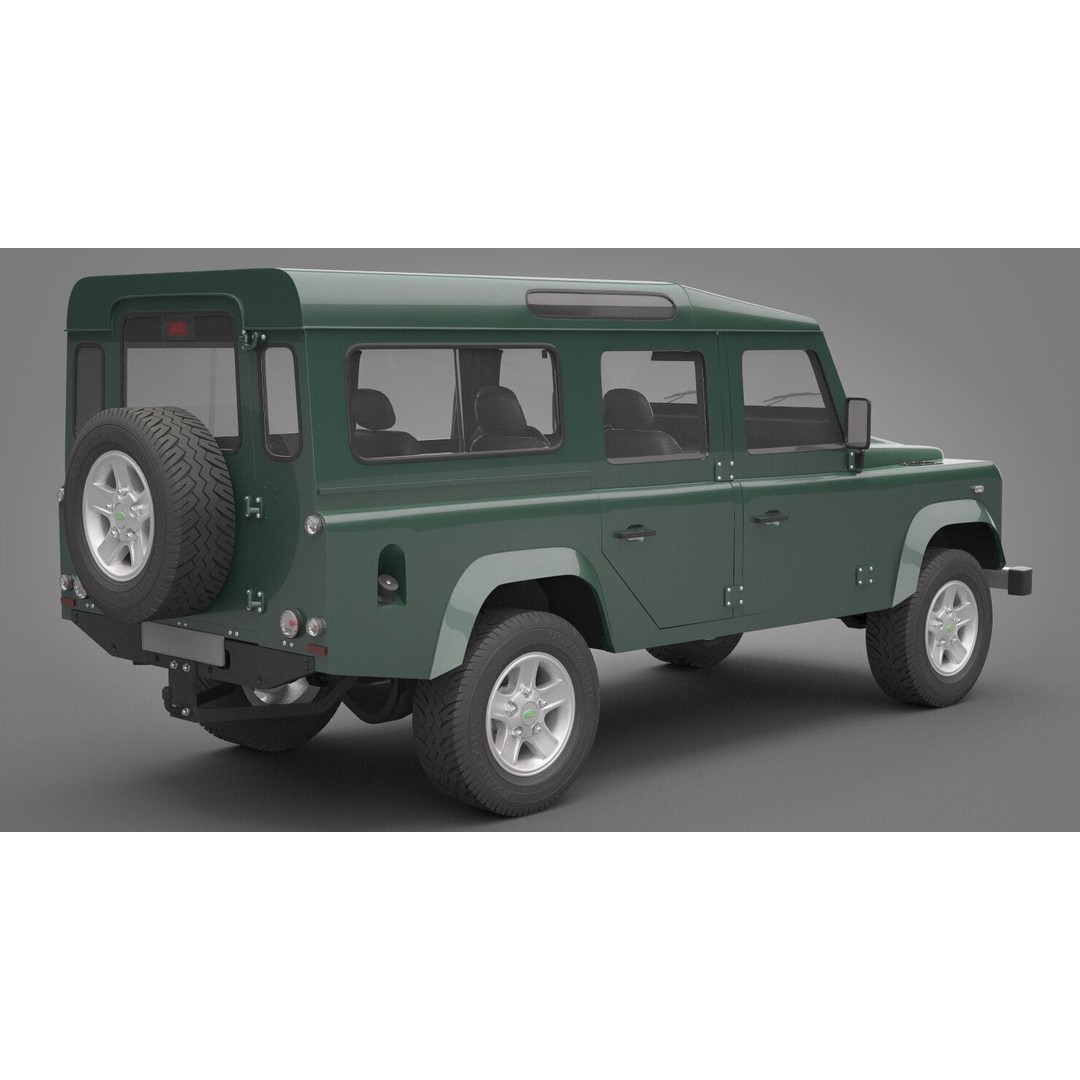 Land Rover Defender 110 3D Model – High Poly Game-Ready Asset, FBX, OBJ - View 9