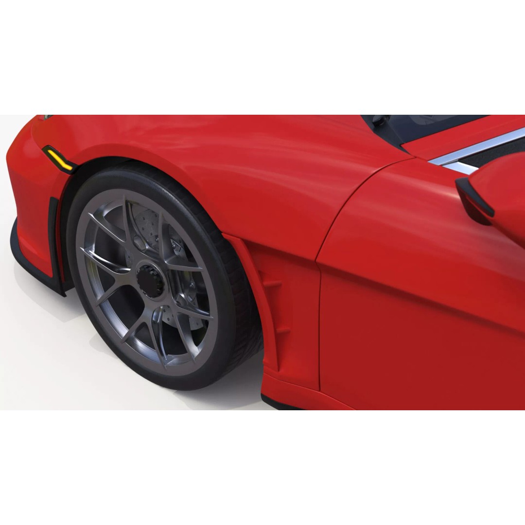 Ultra Fast Sport Coupe 3D Model – Simplified Design, PBR Textures, FBX - View 16