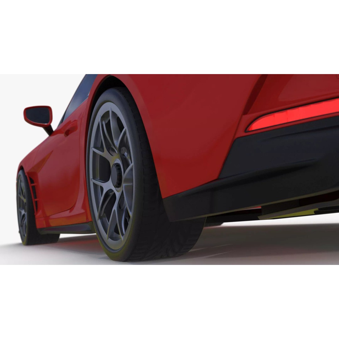 Ultra Fast Sport Coupe 3D Model – Simplified Design, PBR Textures, FBX - View 19