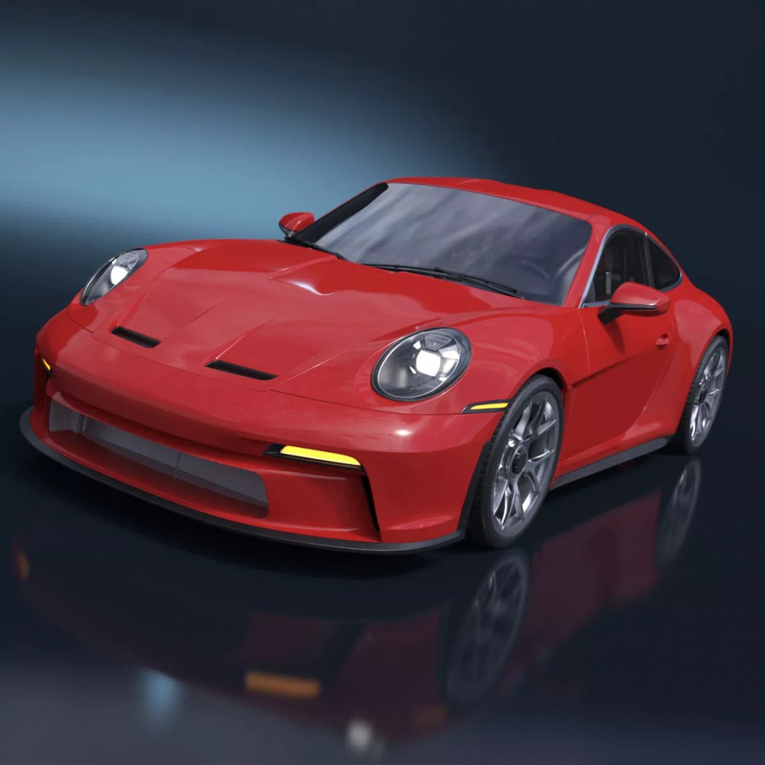 Ultra Fast Sport Coupe 3D Model – Simplified Design, PBR Textures, FBX - View 2