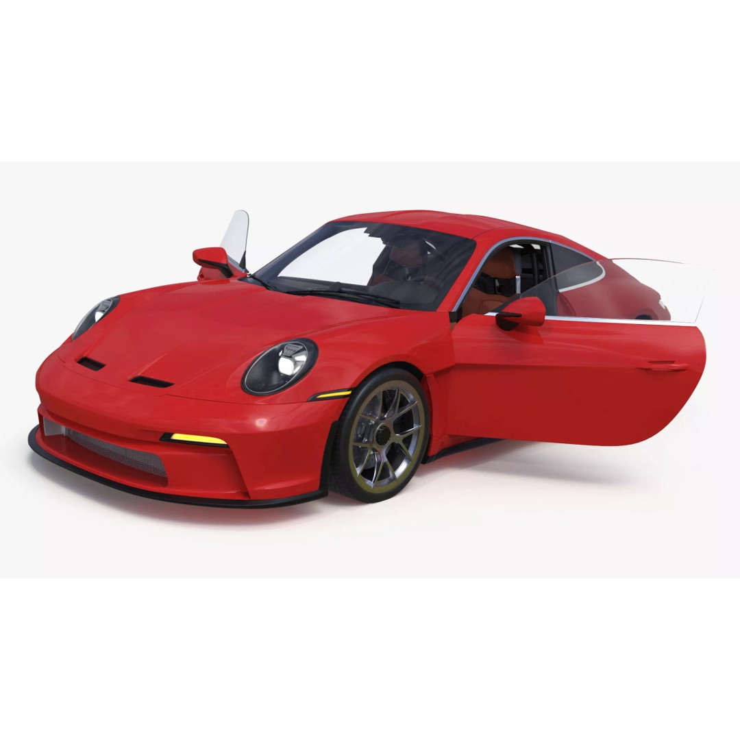 Ultra Fast Sport Coupe 3D Model – Simplified Design, PBR Textures, FBX - View 24