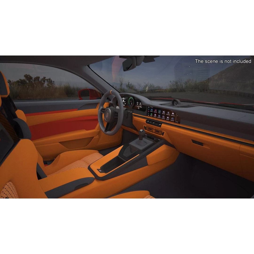 Ultra Fast Sport Coupe 3D Model – Simplified Design, PBR Textures, FBX - View 29