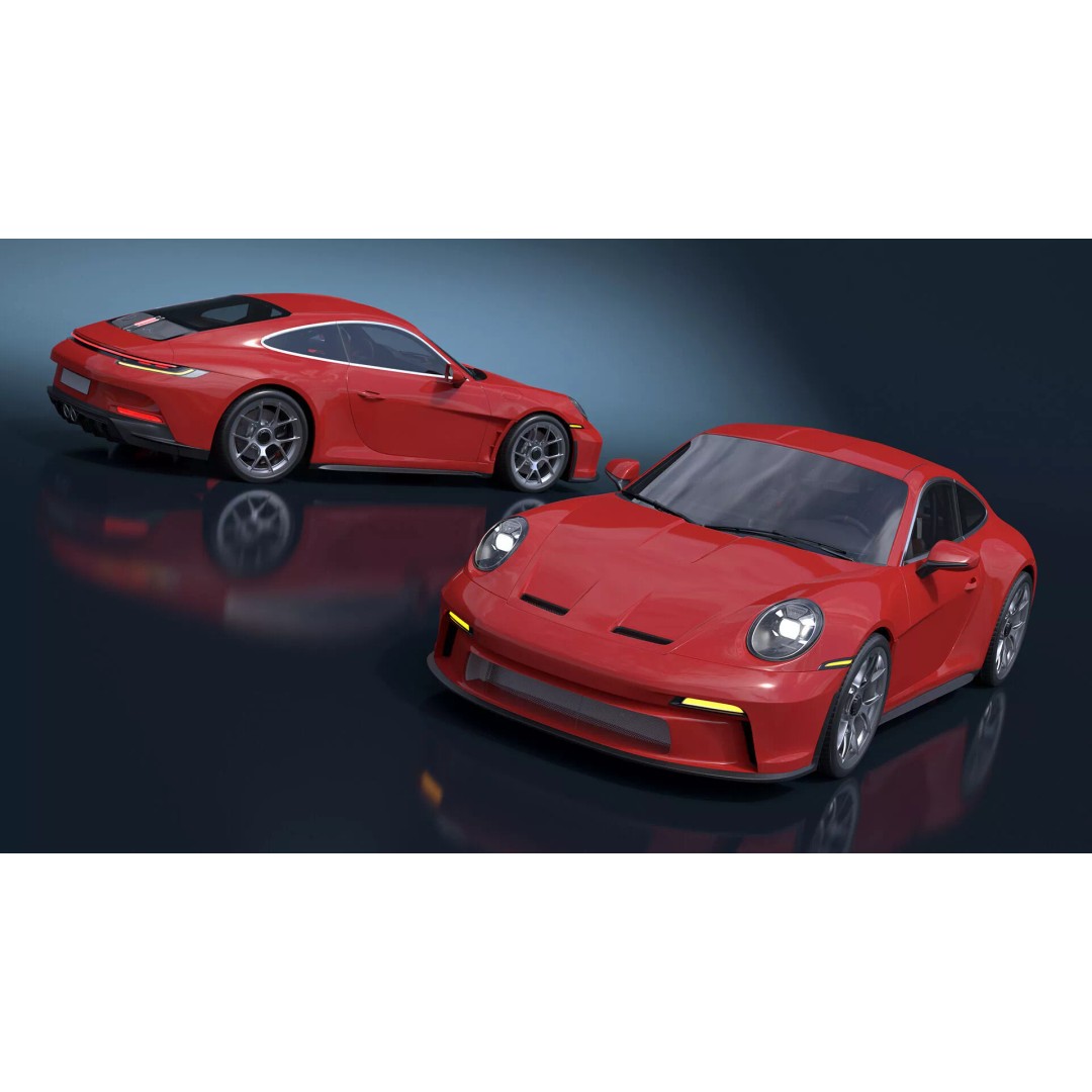 Ultra Fast Sport Coupe 3D Model – Simplified Design, PBR Textures, FBX - View 3