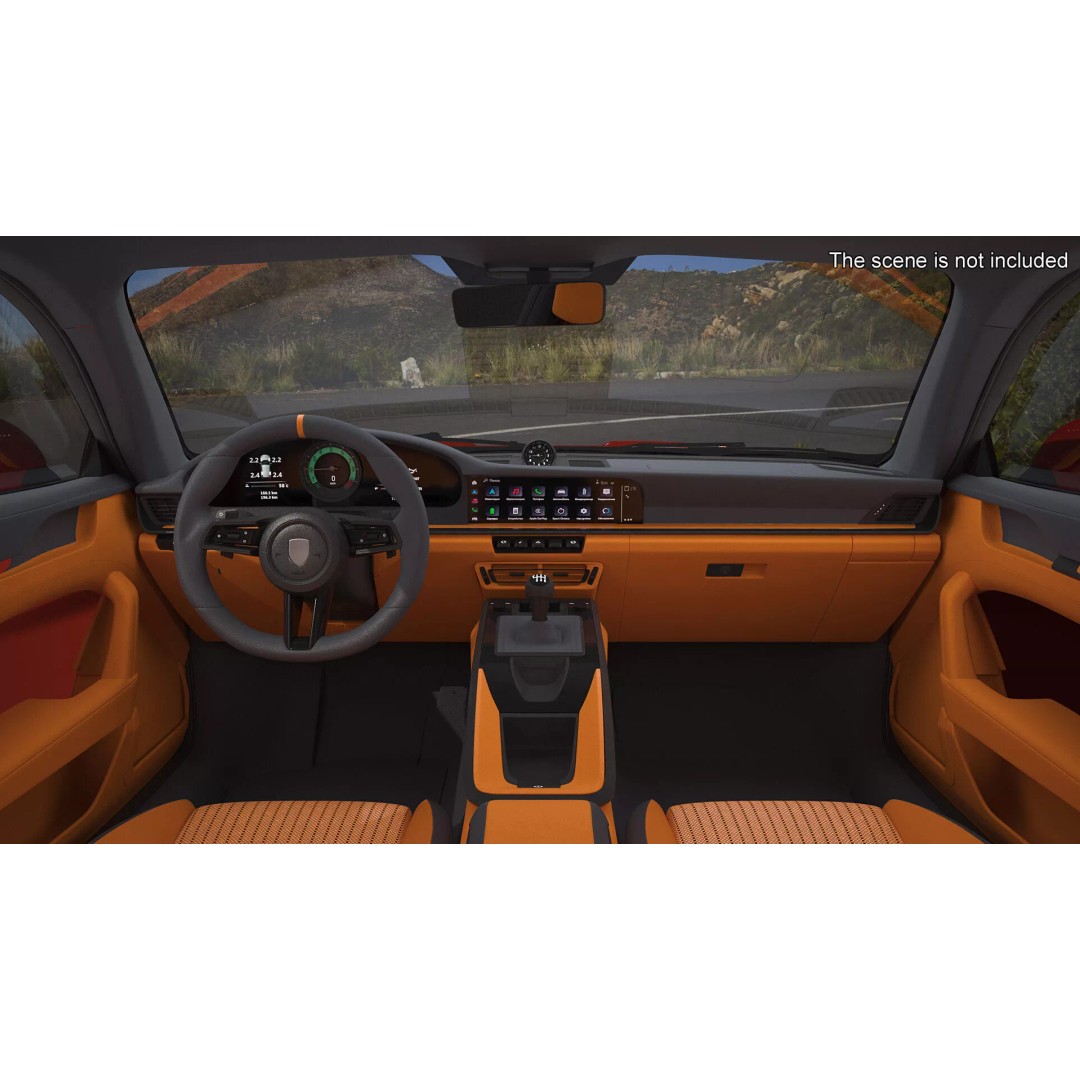 Ultra Fast Sport Coupe 3D Model – Simplified Design, PBR Textures, FBX - View 30