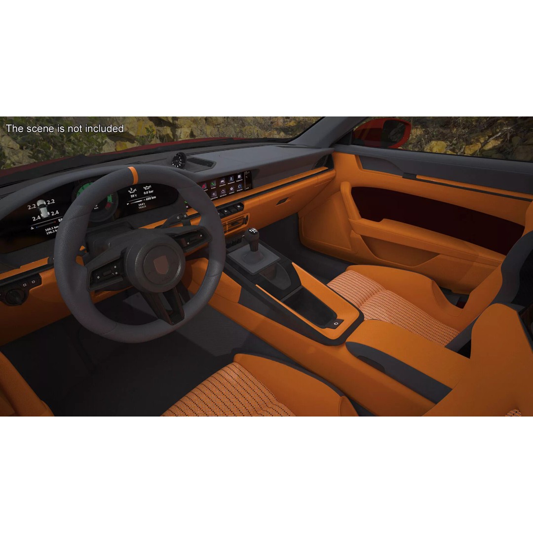 Ultra Fast Sport Coupe 3D Model – Simplified Design, PBR Textures, FBX - View 32