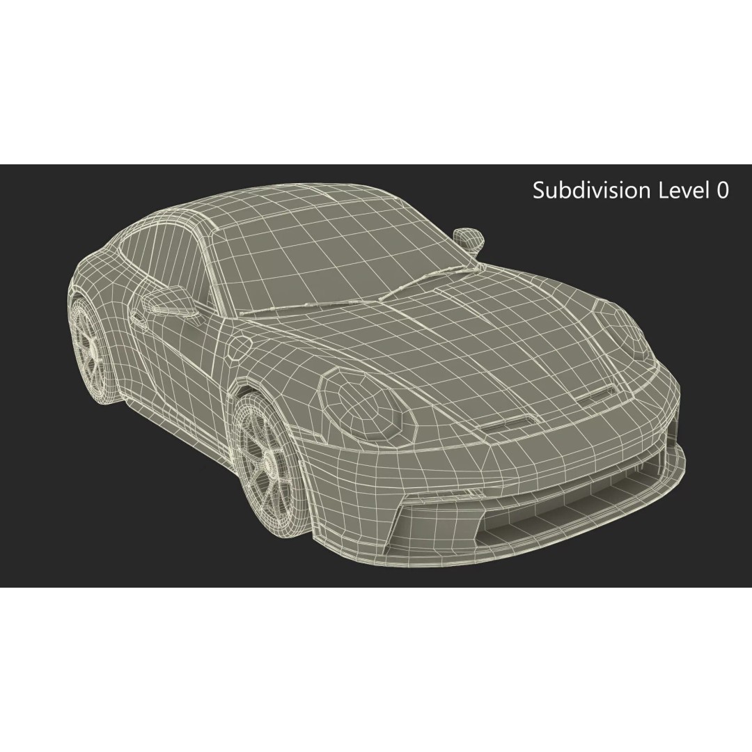 Ultra Fast Sport Coupe 3D Model – Simplified Design, PBR Textures, FBX - View 34