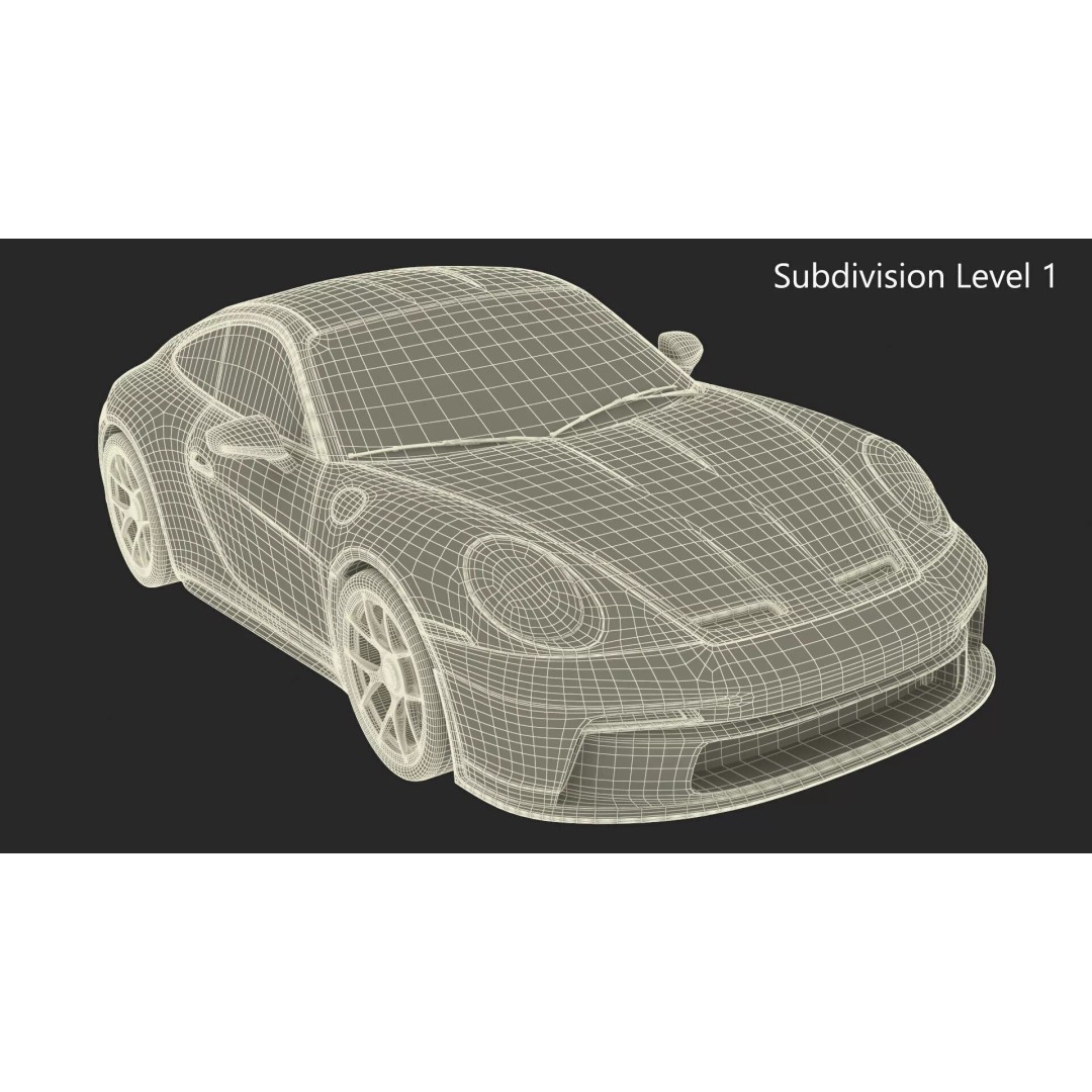 Ultra Fast Sport Coupe 3D Model – Simplified Design, PBR Textures, FBX - View 35