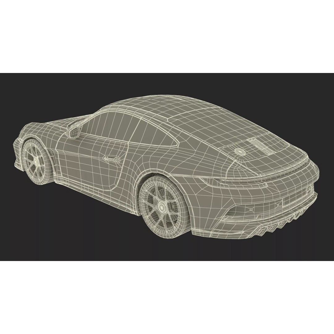 Ultra Fast Sport Coupe 3D Model – Simplified Design, PBR Textures, FBX - View 39