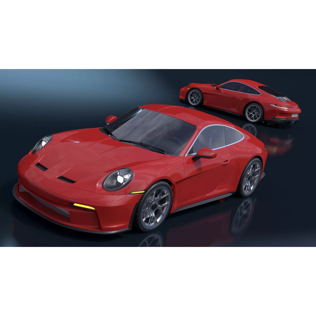 Ultra Fast Sport Coupe 3D Model – Simplified Design, PBR Textures, FBX - View 4