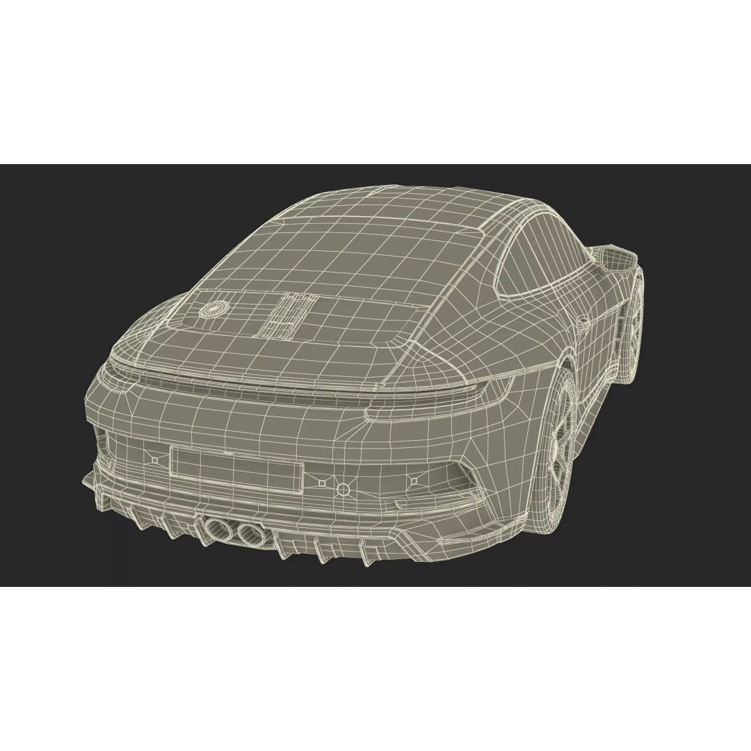 Ultra Fast Sport Coupe 3D Model – Simplified Design, PBR Textures, FBX - View 43