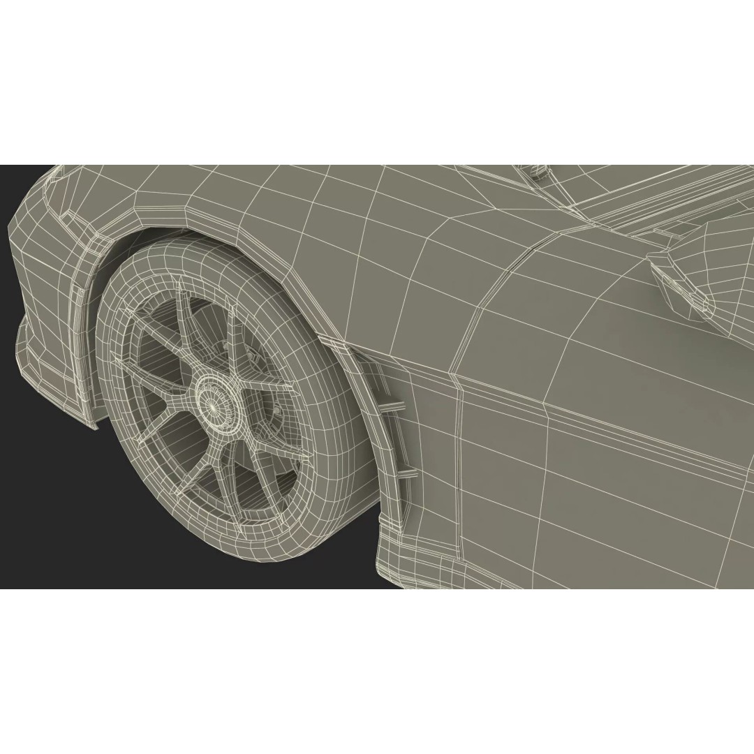 Ultra Fast Sport Coupe 3D Model – Simplified Design, PBR Textures, FBX - View 44