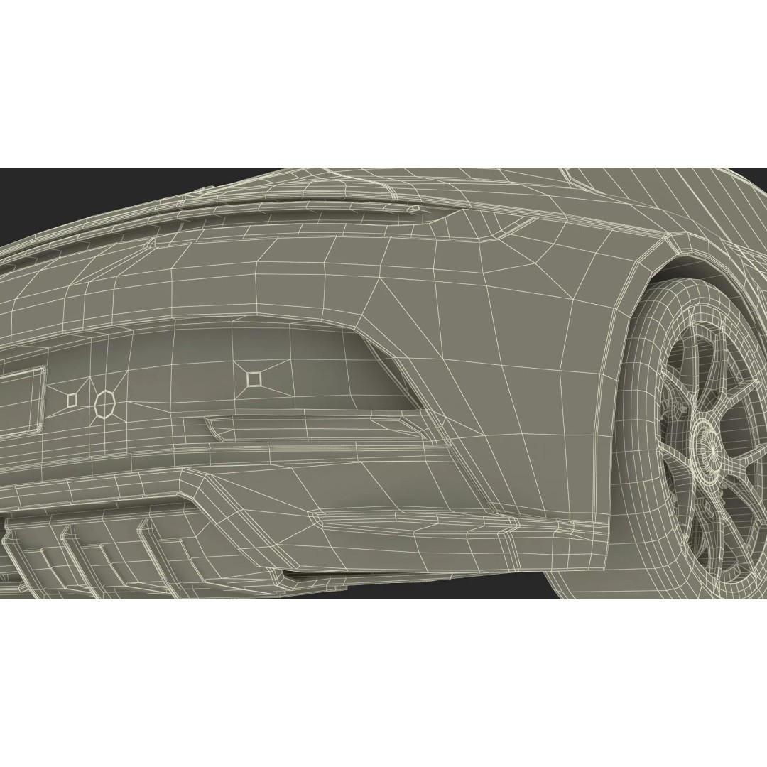 Ultra Fast Sport Coupe 3D Model – Simplified Design, PBR Textures, FBX - View 46
