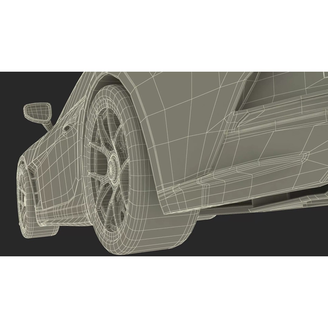 Ultra Fast Sport Coupe 3D Model – Simplified Design, PBR Textures, FBX - View 47