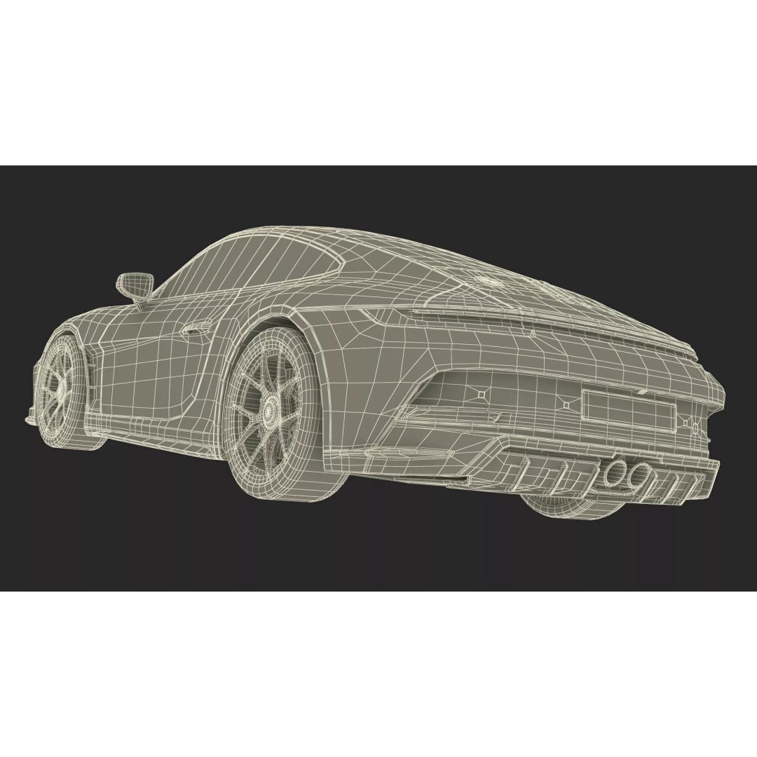 Ultra Fast Sport Coupe 3D Model – Simplified Design, PBR Textures, FBX - View 50