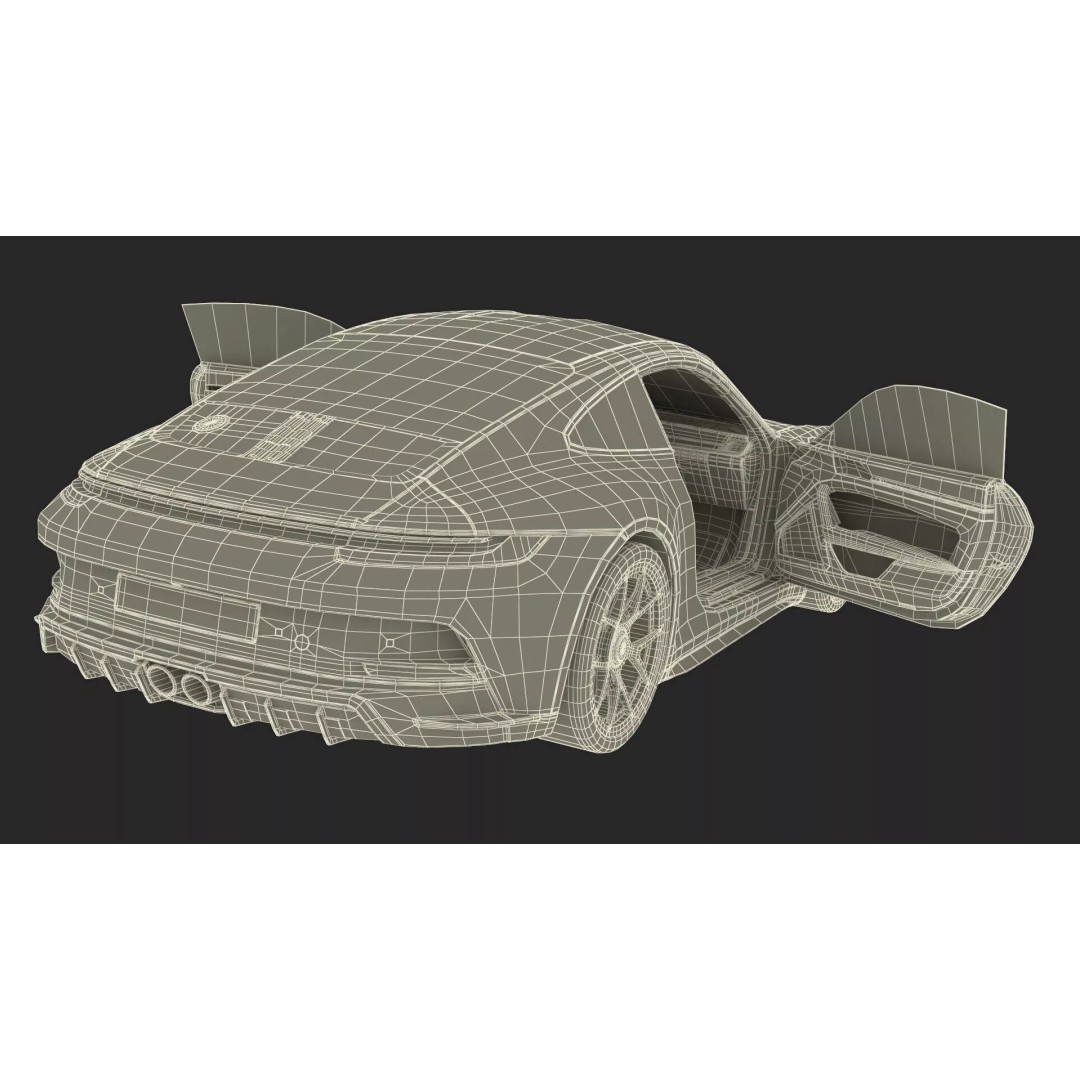 Ultra Fast Sport Coupe 3D Model – Simplified Design, PBR Textures, FBX - View 51