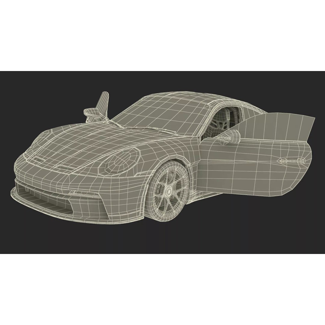 Ultra Fast Sport Coupe 3D Model – Simplified Design, PBR Textures, FBX - View 52