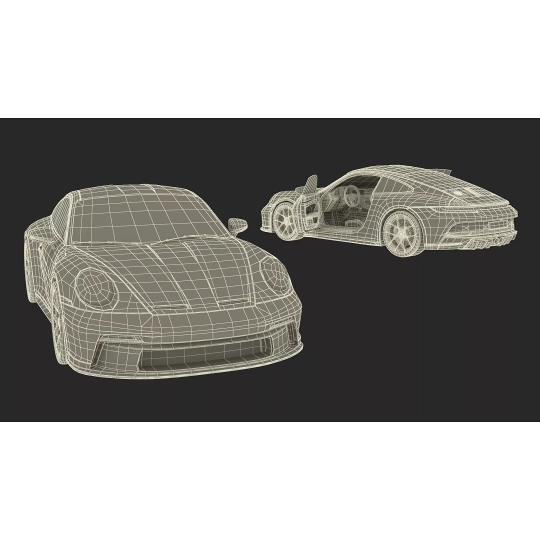 Ultra Fast Sport Coupe 3D Model – Simplified Design, PBR Textures, FBX - View 56