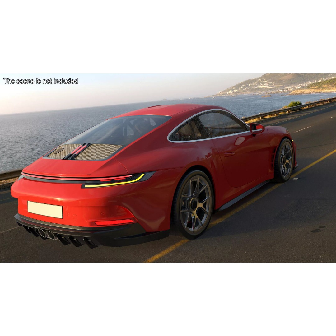 Ultra Fast Sport Coupe 3D Model – Simplified Design, PBR Textures, FBX - View 7