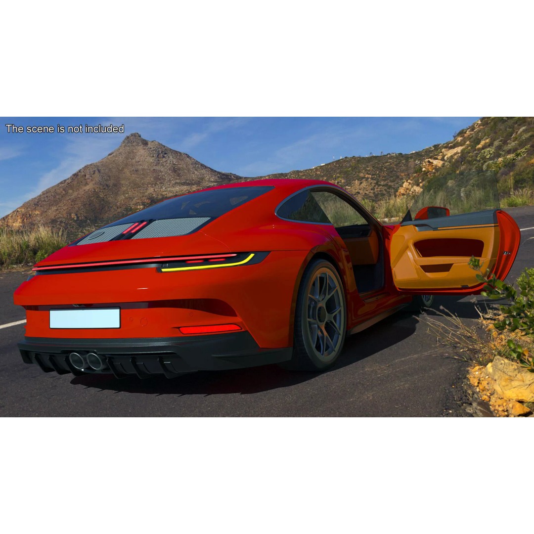 Ultra Fast Sport Coupe 3D Model – Simplified Design, PBR Textures, FBX - View 9