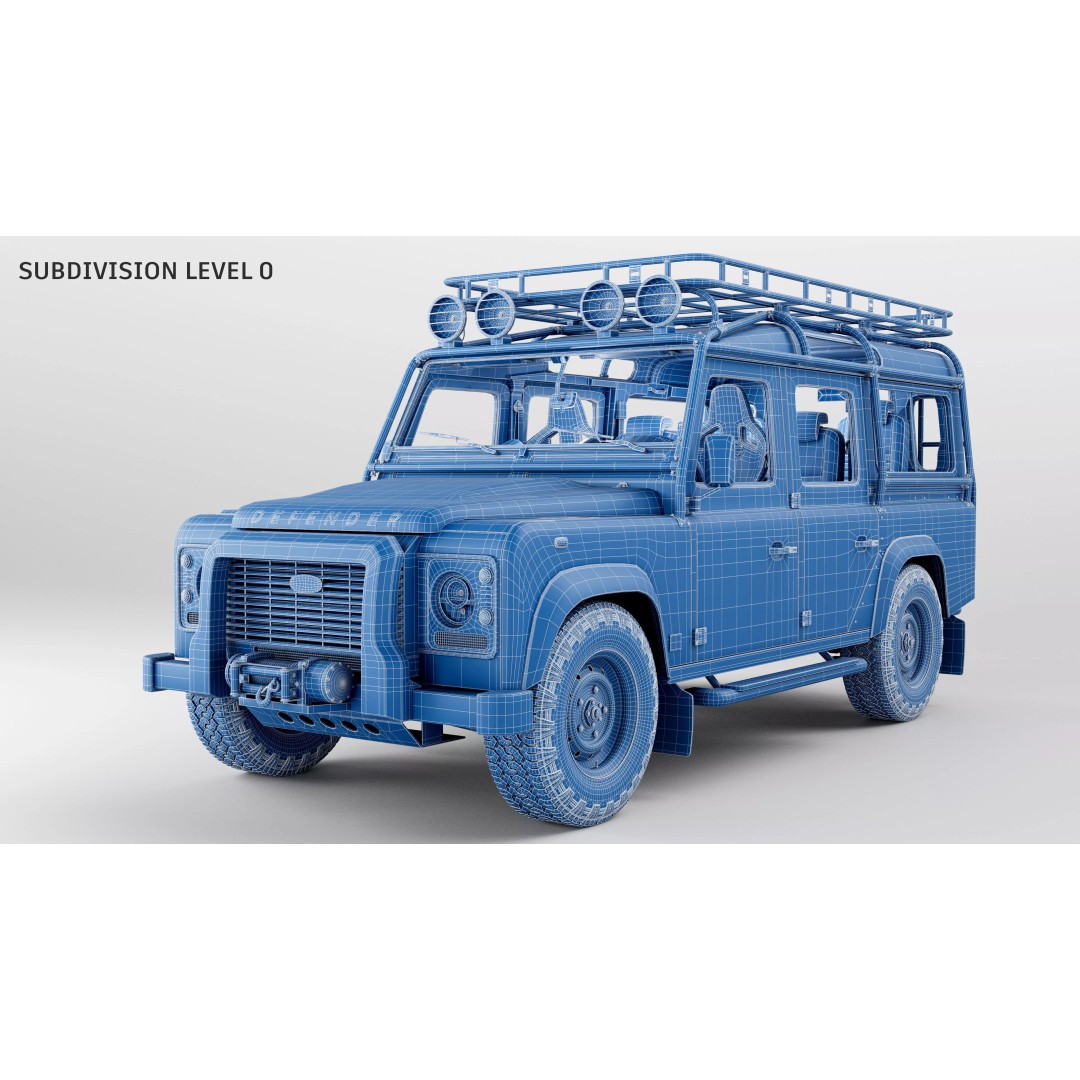 Land Rover Defender Works V8 Trophy 3D Model – PBR SUV Asset, FBX, Blender - View 18
