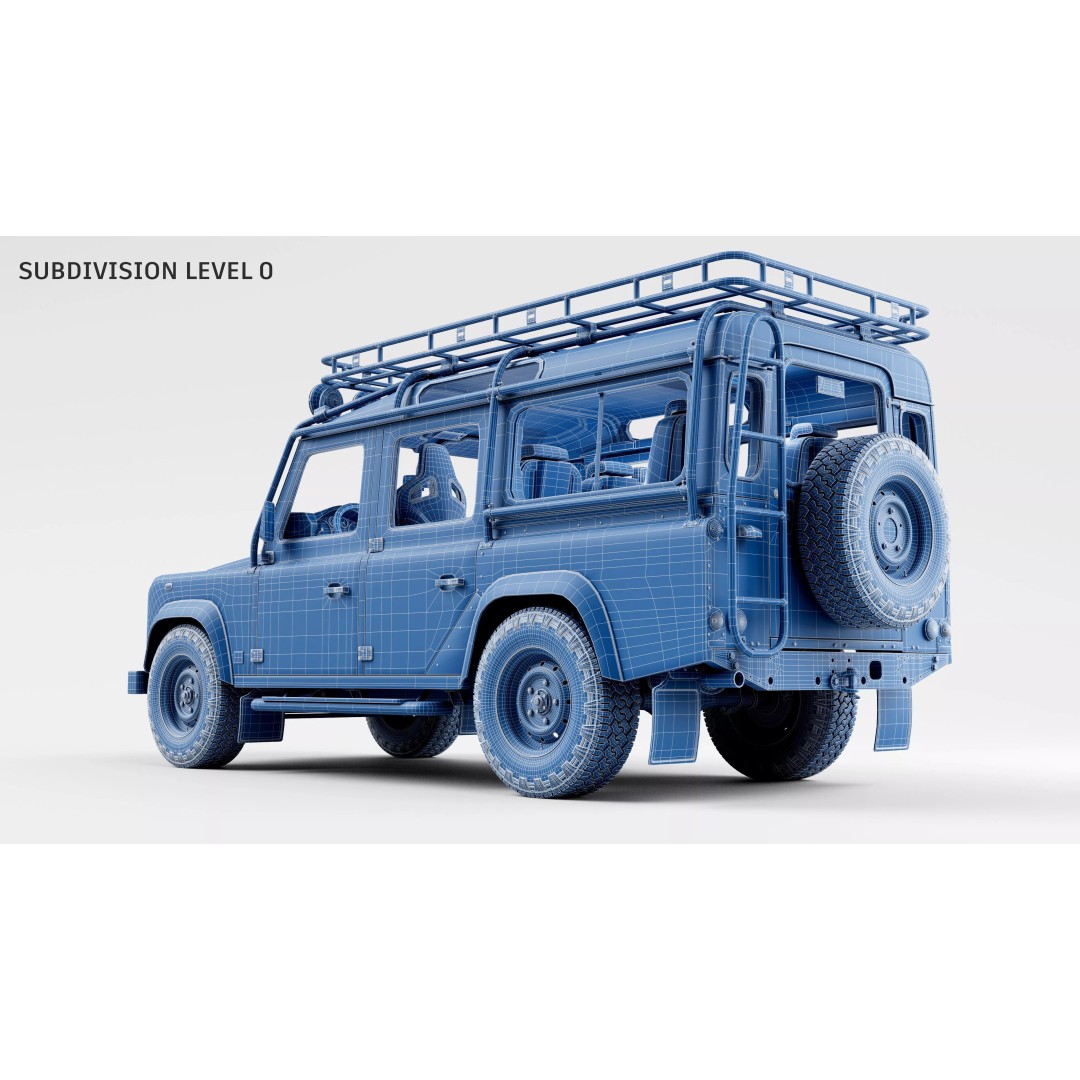 Land Rover Defender Works V8 Trophy 3D Model – PBR SUV Asset, FBX, Blender - View 20