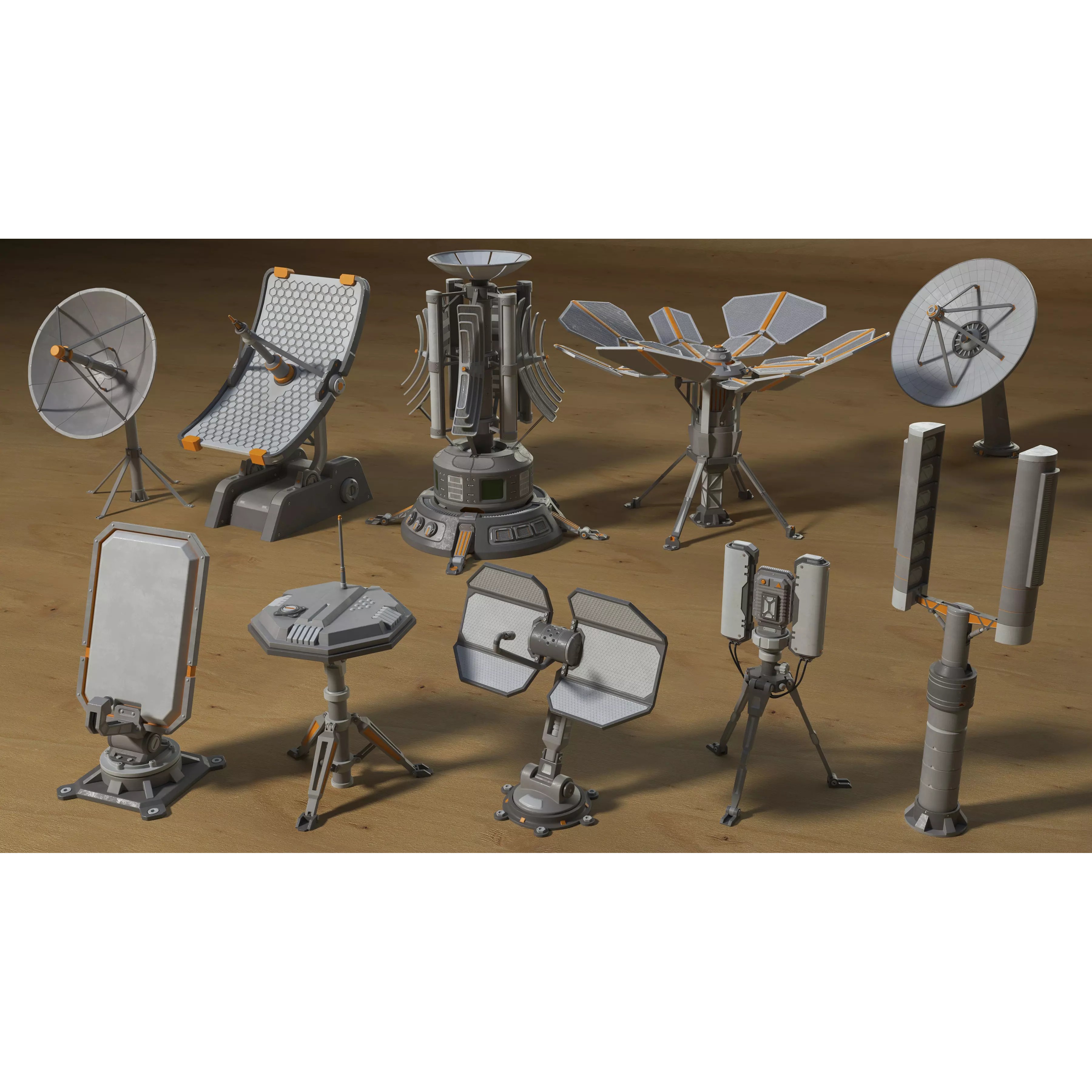Antenas Collection - Low-Poly Game-Ready 3D Model - View 2