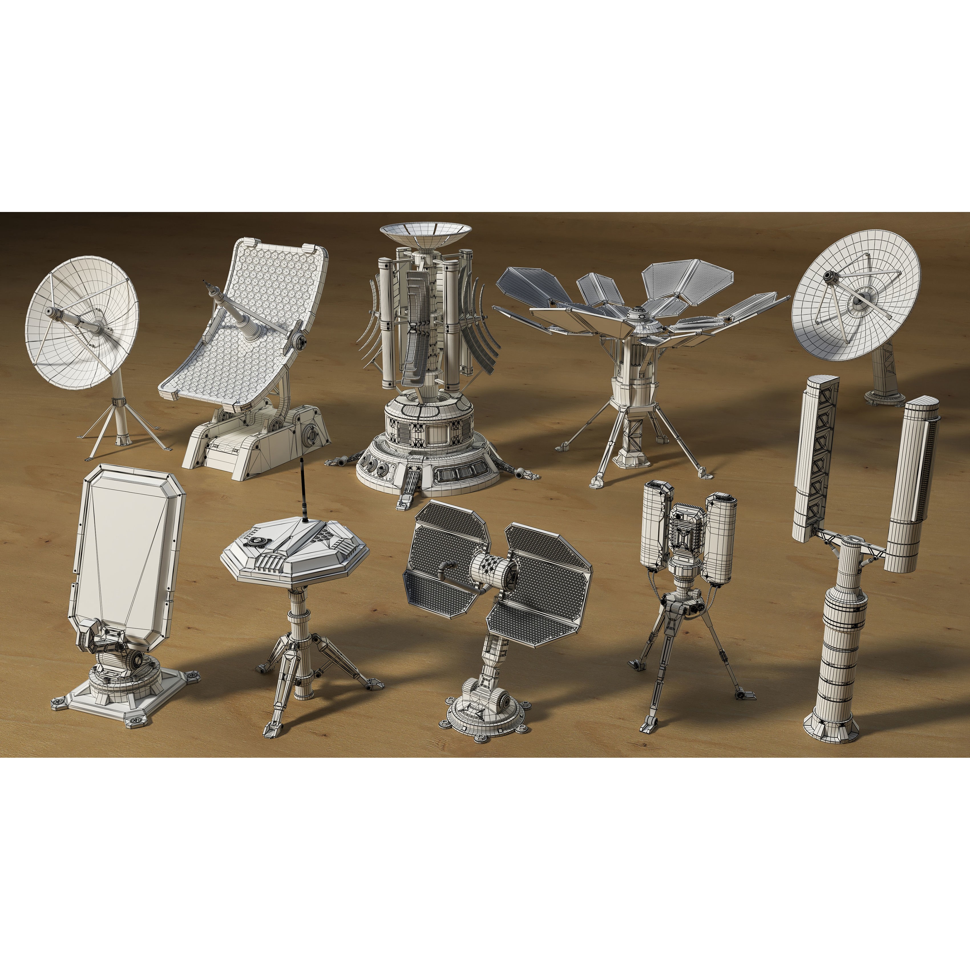 Antenas Collection - Low-Poly Game-Ready 3D Model - View 3